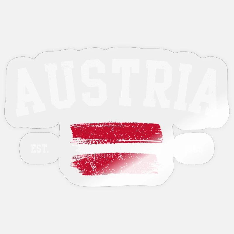 Austrian Heritage Flag Emblem Sticker size S (10 x 10 cm)