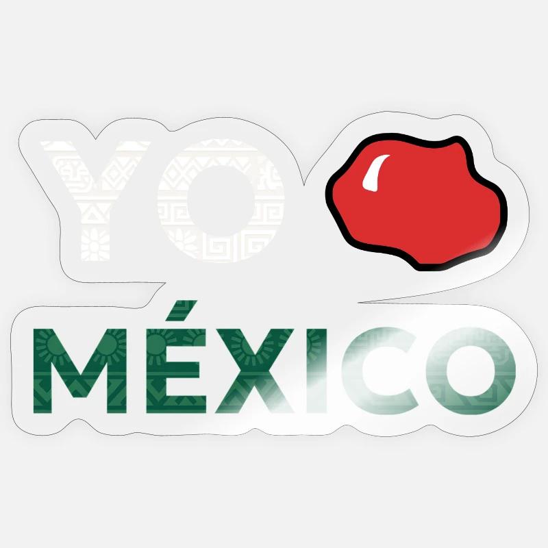 YO AMO MEXICO - Sticker size S (10 x 10 cm) - transparent glossy