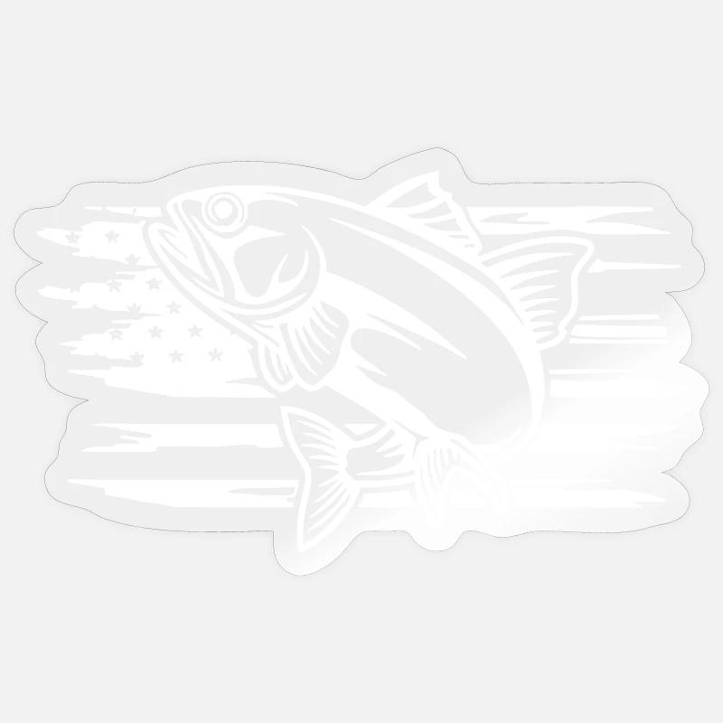 Dynamic Fish Motion Graphic - Sticker size S (10 x 10 cm) - transparent glossy