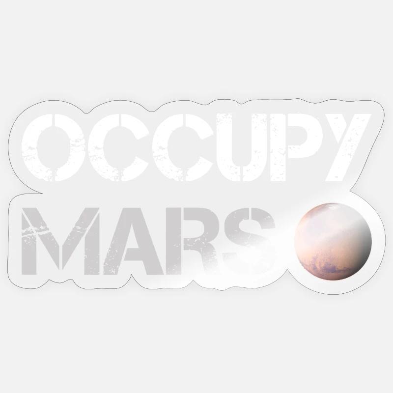 Occupy Mars (Space-X) Sticker size S (10 x 10 cm)