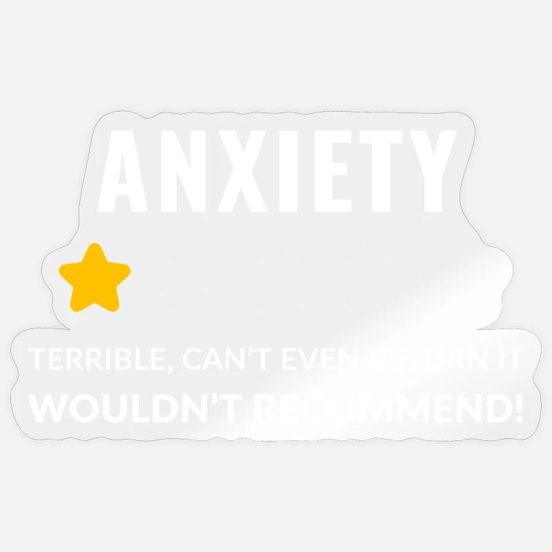 Ausdrucksstarkes Angstbewusstseinsdesign - Sticker Größe S (10 x 10 cm) - Transparent glänzend