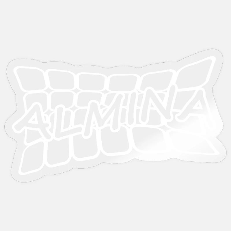 Almina - Sticker taille S (10 x 10 cm) - brillant transparent
