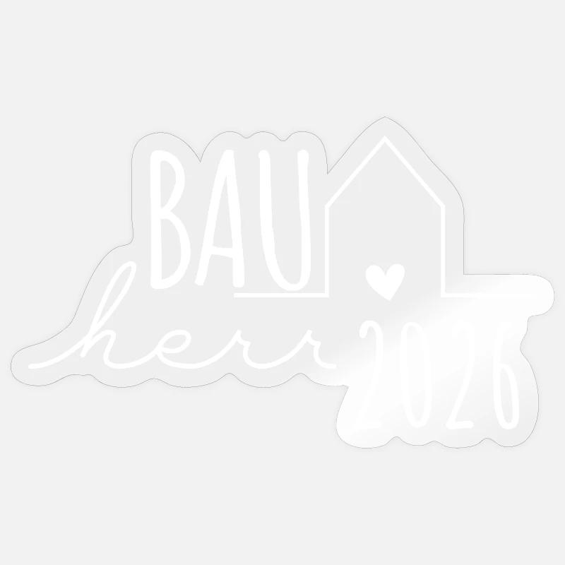 Constructeur 2026 - Builders Partnerlook Hausbau - Sticker taille S (10 x 10 cm) - brillant transparent