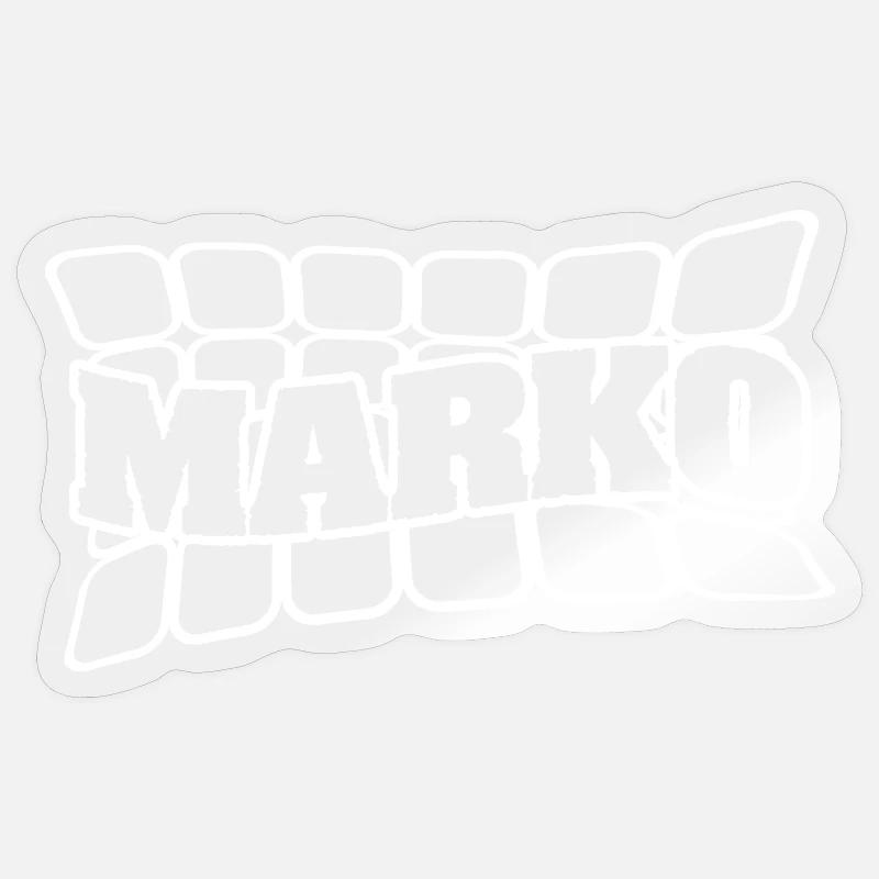Name: Marko - Sticker size S (10 x 10 cm) - transparent glossy