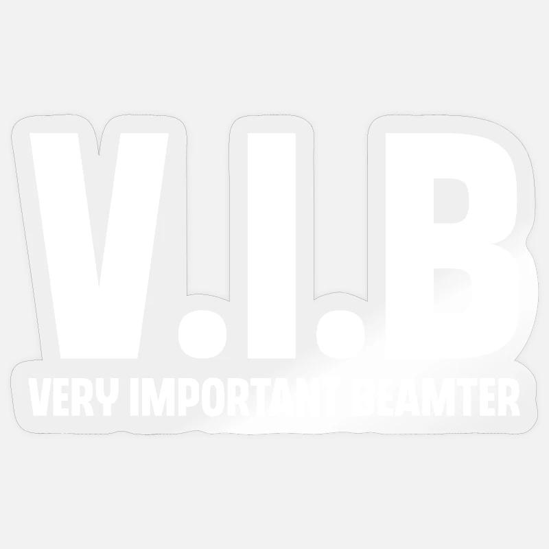 Fonctionnaire - Sticker taille S (10 x 10 cm) - brillant transparent