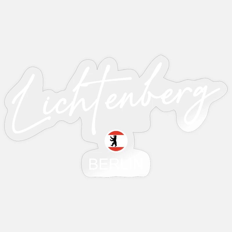 Lichtenberg - Drapeau de Berlin - Ours de Berlin Sticker taille S (10 x 10 cm)