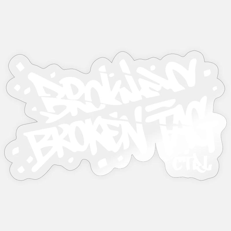 broken-tag-dos Sticker size S (10 x 10 cm)