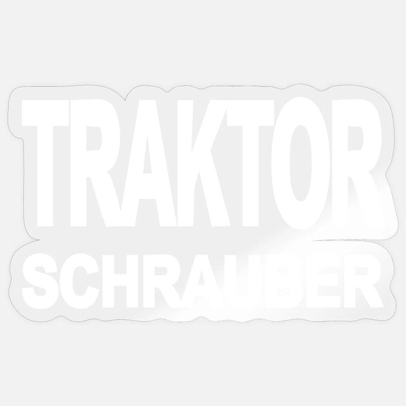 Tractor - Sticker size S (10 x 10 cm) - transparent glossy