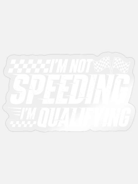 Ich fahre nicht zu schnell, ich qualifiziere Drift-Racing - Sticker Größe S (10 x 10 cm) - Transparent glänzend