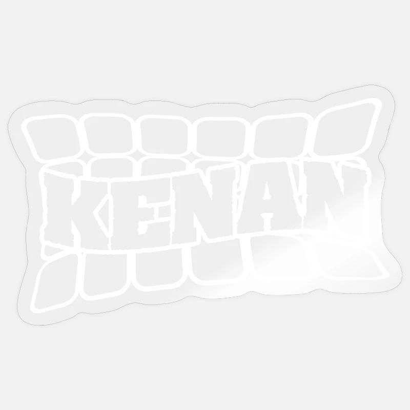 Name Kenan - Sticker Größe S (10 x 10 cm) - Transparent glänzend