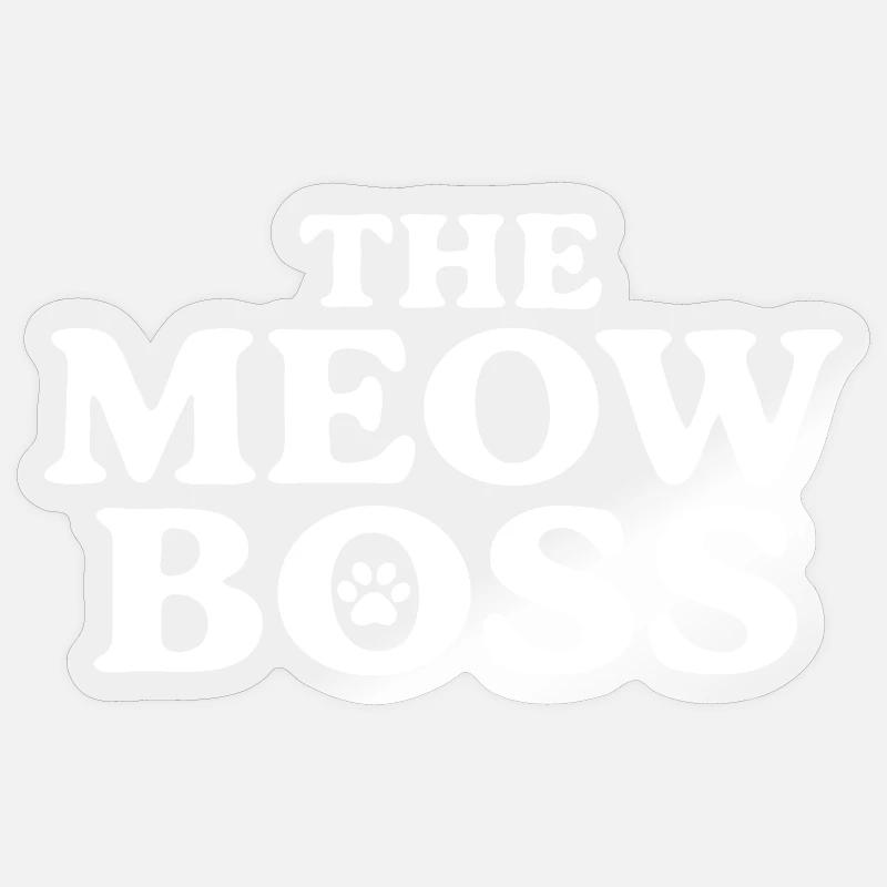 Das Meow Retro-Serifendesign - Sticker Größe S (10 x 10 cm) - Transparent glänzend