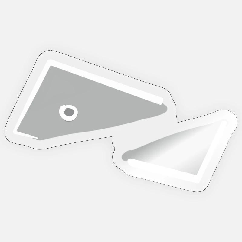 Abstract Fish Monochrome Triangles - Sticker size S (10 x 10 cm) - transparent glossy
