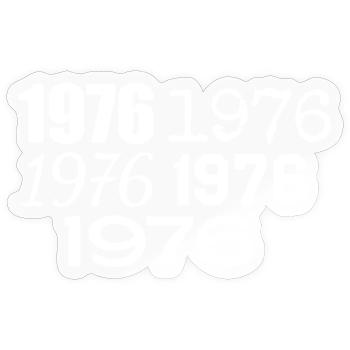 1976 - Sticker size S (10 x 10 cm) - transparent glossy - Front