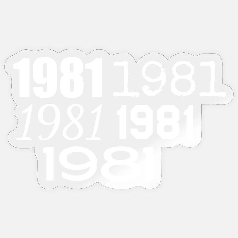 1981 - Sticker taille S (10 x 10 cm) - brillant transparent