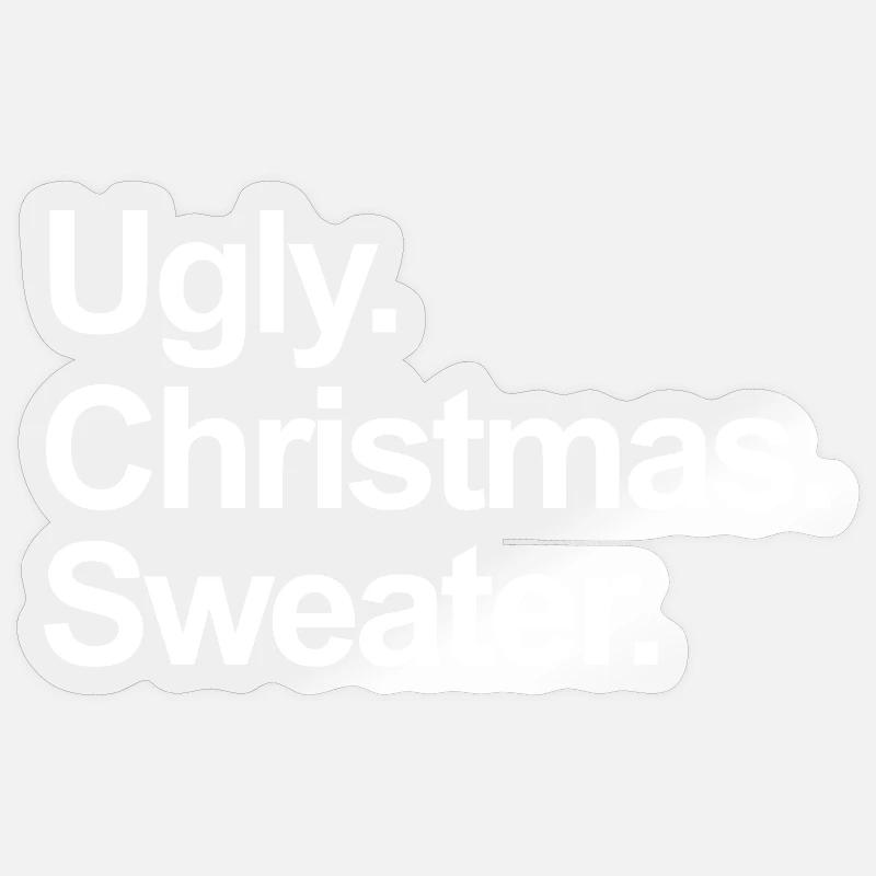 hässlicher Weihnachtspullover - Sticker Größe S (10 x 10 cm) - Transparent glänzend
