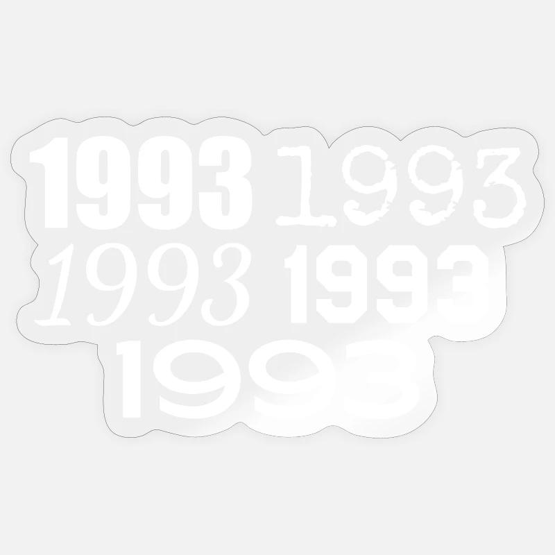 1993 - Sticker taille S (10 x 10 cm) - brillant transparent