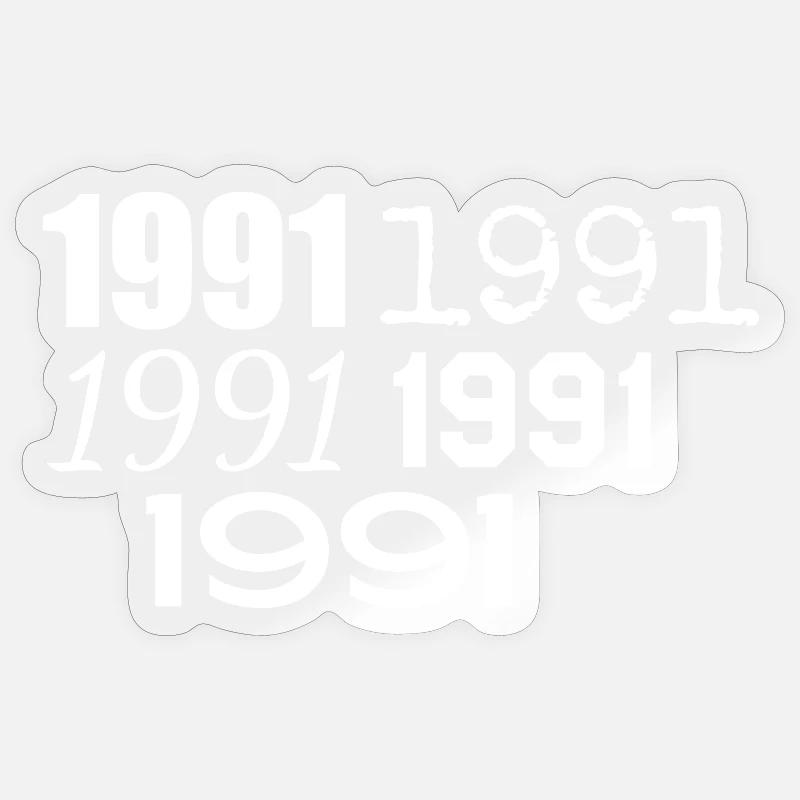 1991 - Sticker taille S (10 x 10 cm) - brillant transparent