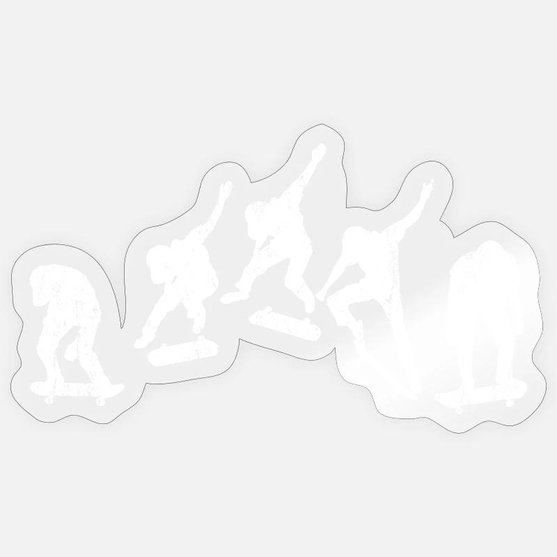 Skateboarding - Sticker size S (10 x 10 cm) - transparent glossy