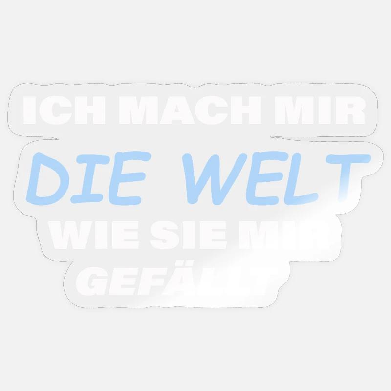 LE MONDE - COMME JE L’AIME - Sticker taille S (10 x 10 cm) - brillant transparent