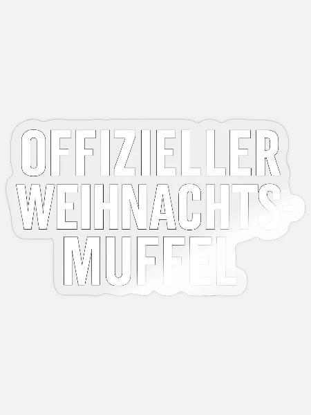 Offizieller Weihnachtsmuffel - Sticker Größe S (10 x 10 cm) - Transparent glänzend