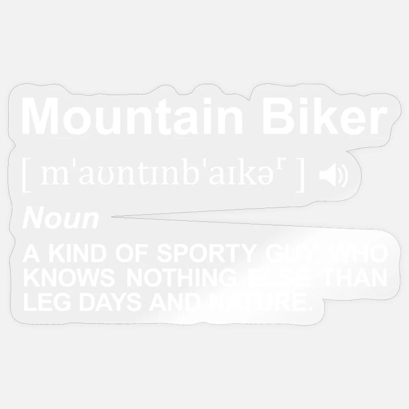 Dictionnaire du VTT - Sticker taille S (10 x 10 cm) - brillant transparent