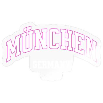 München Neonbogen Flair - Sticker Größe S (10 x 10 cm) - Transparent glänzend - Vorne