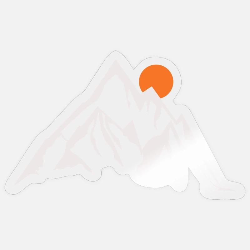 The sunny Summit - Sticker size S (10 x 10 cm) - transparent glossy