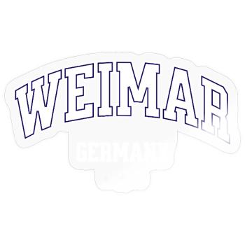 Weimar Deutschland Emblem - Sticker Größe S (10 x 10 cm) - Transparent glänzend - Vorne