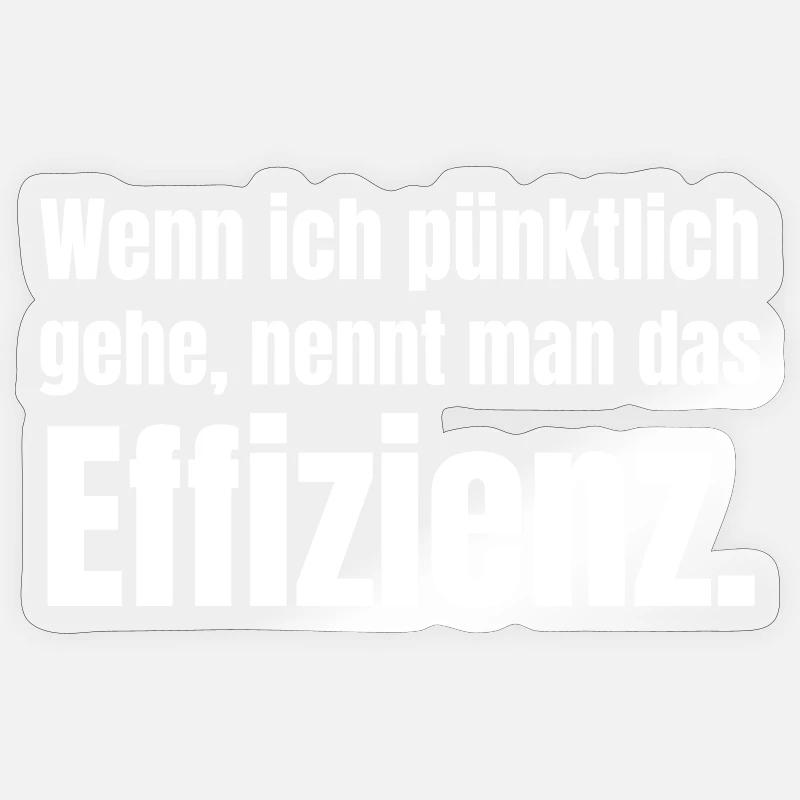 La ponctualité comme efficacité - Sticker taille S (10 x 10 cm) - brillant transparent