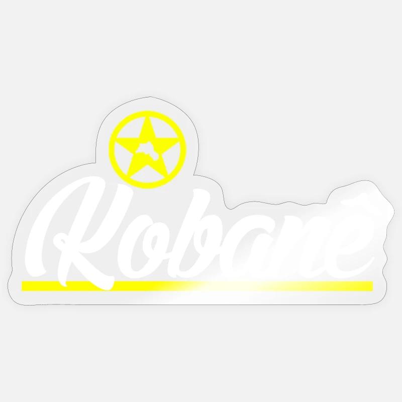 Kobane - Sticker size S (10 x 10 cm) - transparent glossy