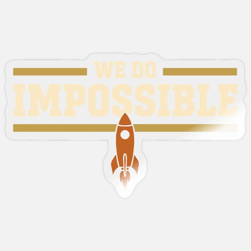 Rocket Science Rocket Scientist Aerospace - Sticker size S (10 x 10 cm) - transparent glossy