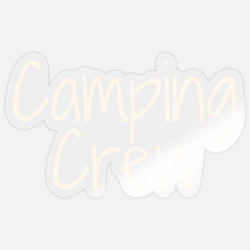 Camping Crew - Sticker Größe S (10 x 10 cm) - Transparent glänzend