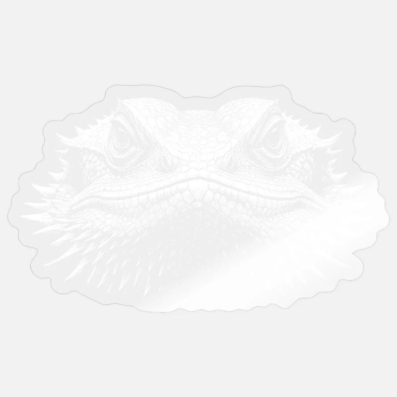 Bartagame - Sticker størrelse S (10 x 10 cm) - gennemsigtig blank