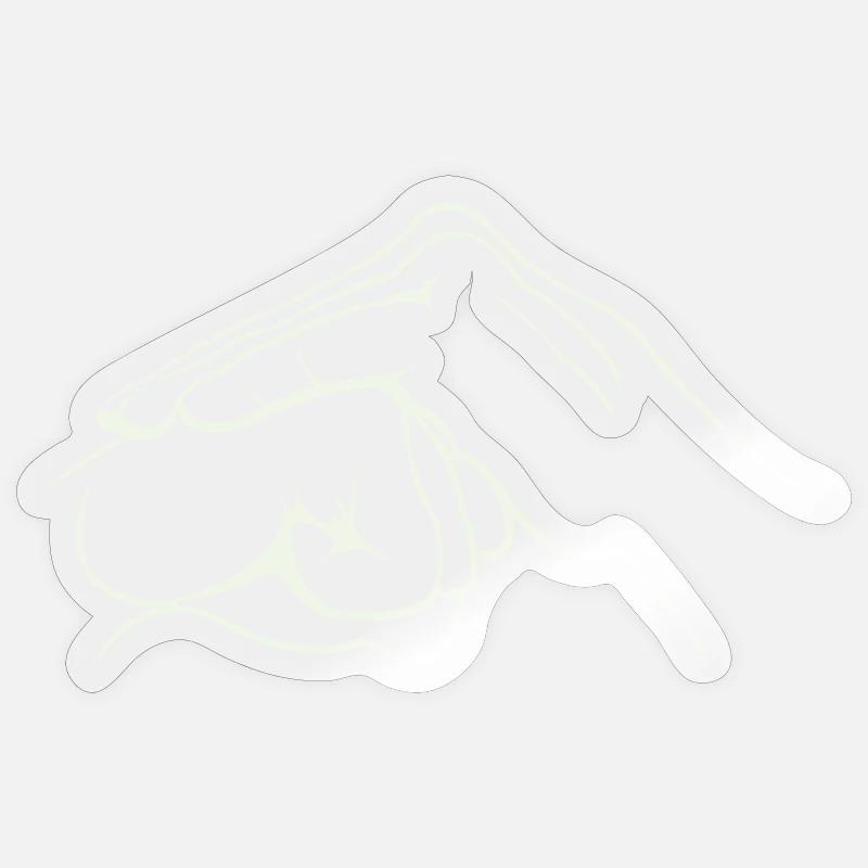 Hände Faust - Sticker Größe S (10 x 10 cm) - Transparent glänzend