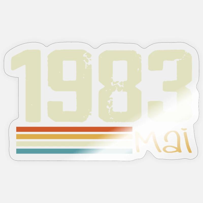 May 1983 - Sticker size S (10 x 10 cm) - transparent glossy