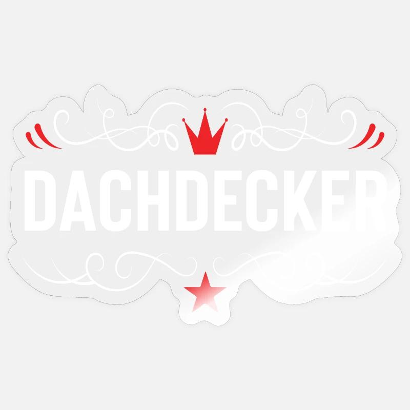 Dachdecker Beruf - Sticker Größe S (10 x 10 cm) - Transparent glänzend