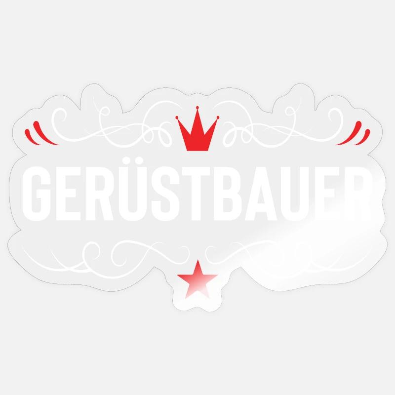 Gerüstbauer Beruf - Sticker Größe S (10 x 10 cm) - Transparent glänzend