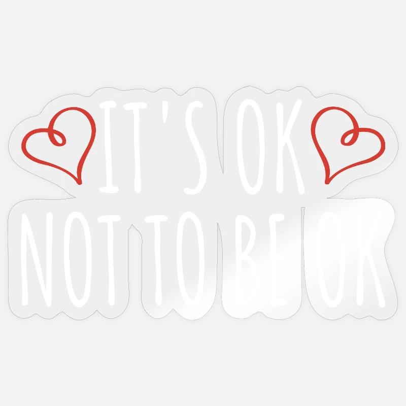 Conception d’acceptation en santé mentale - Sticker taille S (10 x 10 cm) - brillant transparent