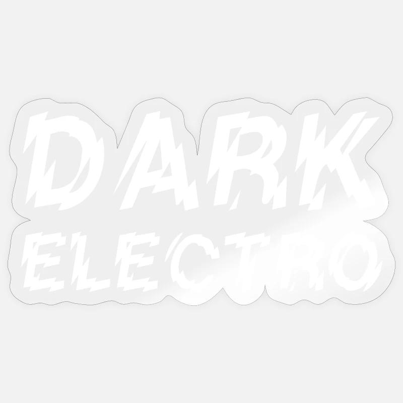 Dark Electro Musiktypografie-Logodesign - Sticker Größe S (10 x 10 cm) - Transparent glänzend