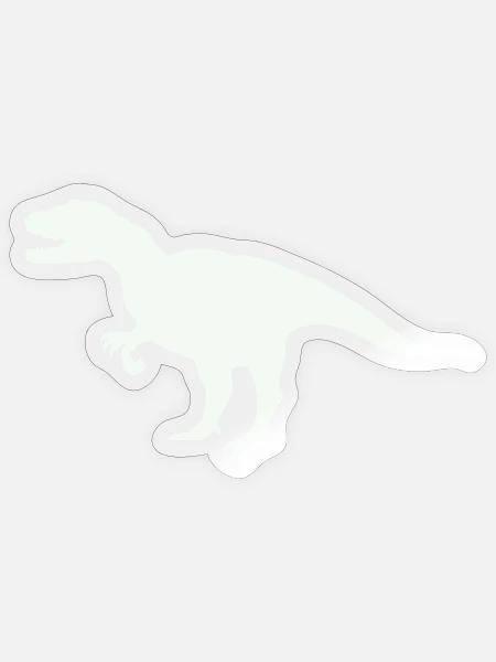 T-Rex Silhouette im Retro-Look - Sticker Größe S (10 x 10 cm) - Transparent glänzend