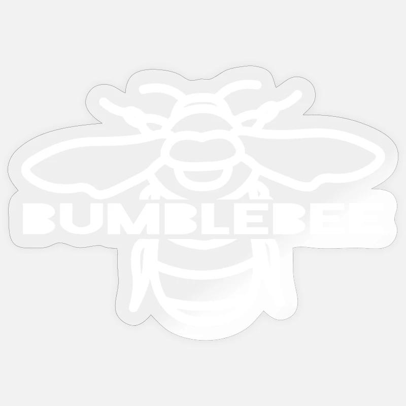Bumblebee Bold Typography Sticker size S (10 x 10 cm)