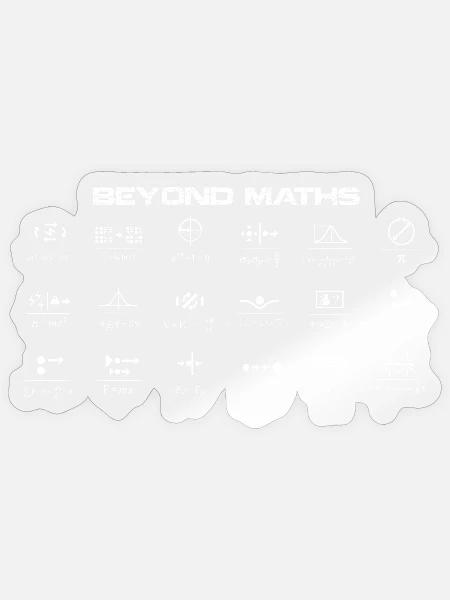 Beyond Maths - Sticker Größe S (10 x 10 cm) - Transparent glänzend