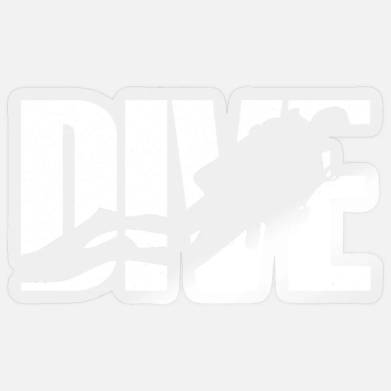 Plongeur Sticker taille S (10 x 10 cm)