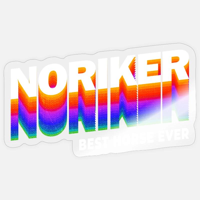 Noriker Pferde Design / Geschenkidee Sticker Größe S (10 x 10 cm)