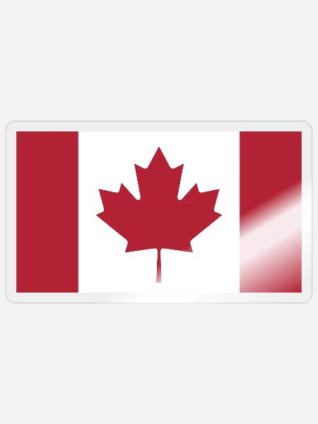 Kanada Flagge Telefonhülle - Sticker Größe S (10 x 10 cm) - Transparent glänzend