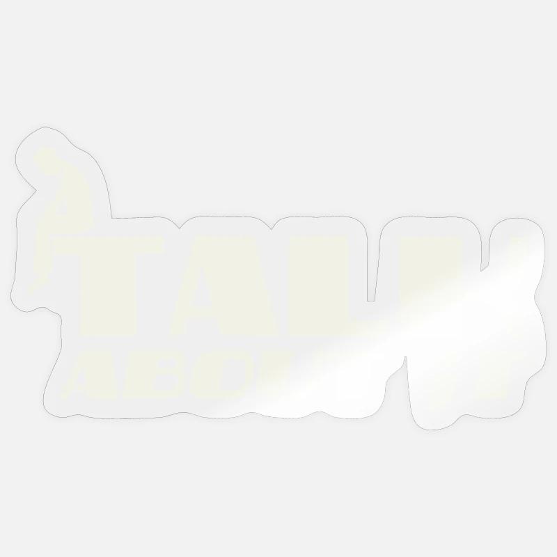 Talk about it - Sticker Größe S (10 x 10 cm) - Transparent glänzend