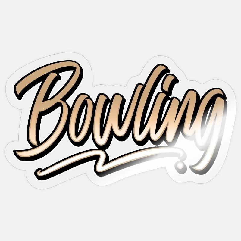 Bowling - Sticker size S (10 x 10 cm) - transparent glossy
