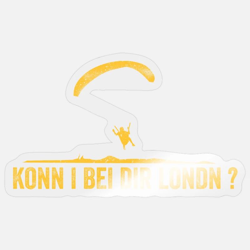 Konn i bei dir londn? - Sticker Größe S (10 x 10 cm) - Transparent glänzend