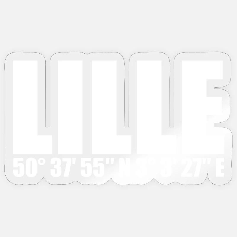 Lille Coordinates Sticker size S (10 x 10 cm)