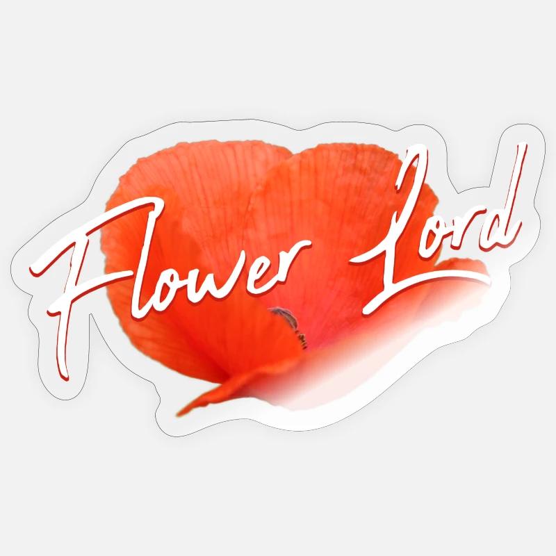 Mohn Mohnblume Klatschmohn Blumenhändler Sticker Größe S (10 x 10 cm)